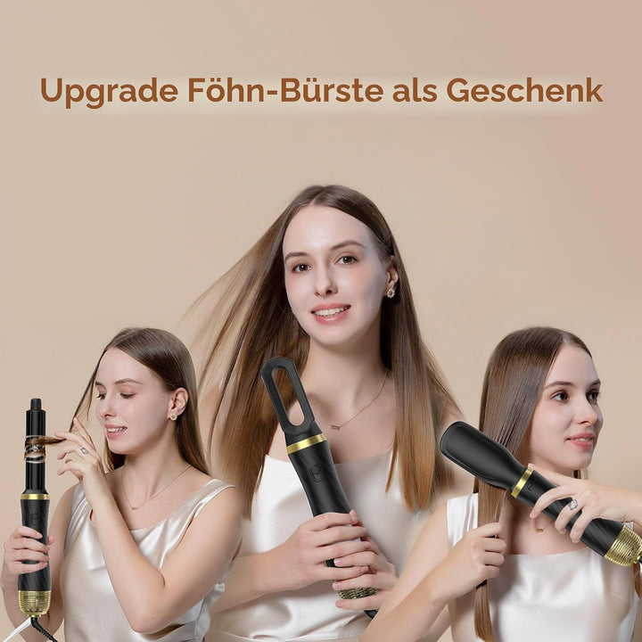 Haartrockner &amp; Haarstyler 6 in 1, Airstyler Set mit Luft Lockenstab Automatisch, Rundbürstenföhn, Th