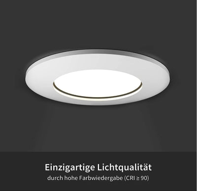 Scandinavian home 3er Set LED Einbaustrahler 230V 4,5W Warmweiss 60mm - 70mm I Badezimmer geeignet I