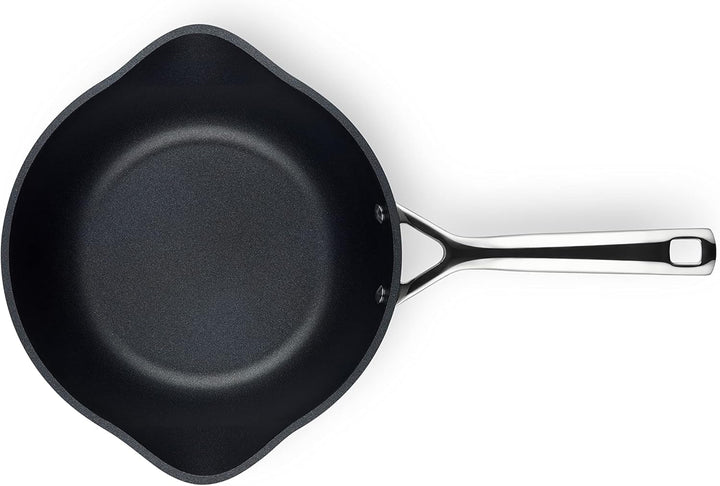 Le Creuset Toughned Antihaft-Bratpfanne mit Ausgiessern und Deckel, 24 x 8,5 cm, silber, 51101240013