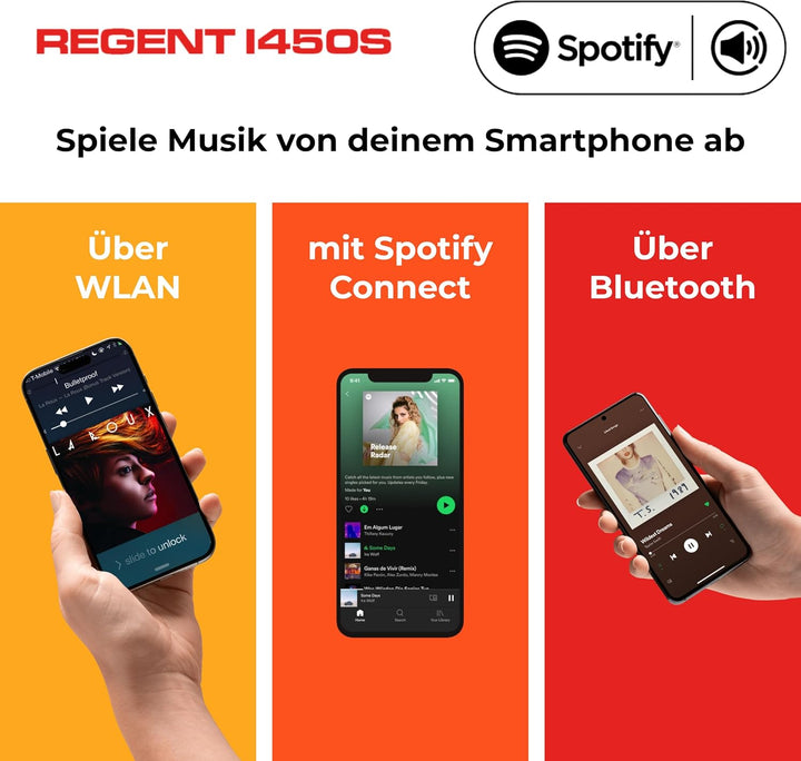 Ferguson Regent i450s CD-Player Internetradio mit Netzwerkfunktion, Spotify Connect, AUX, USB, Bluet