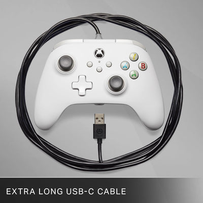 Kabelgebundener PowerA Controller für Xbox Series X|S - Weiss, Weiss