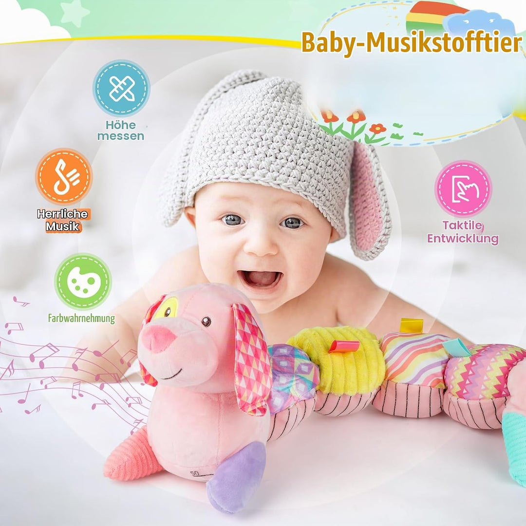 Musikalisches Raupe Spielzeug von für Babys, EnGiTores Raupe Plüschtier Spielzeug mit Knarren Rassel
