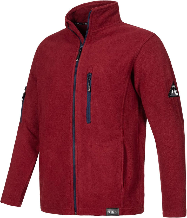 Rock Creek Herren Fleece Jacke Outdoor Wanderjacke H-197 S Weinrot, S Weinrot