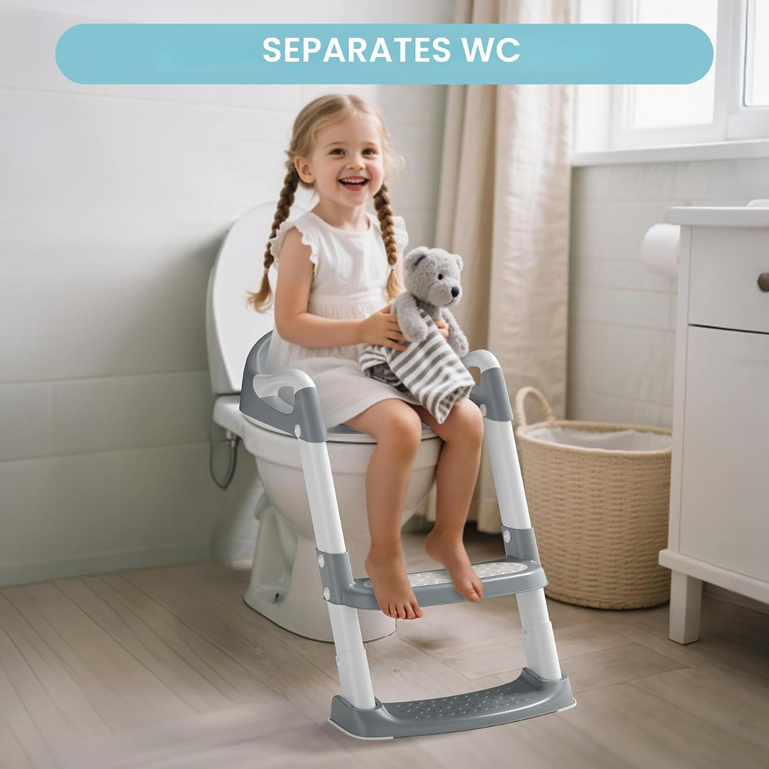 COOSEYA Toilettensitz Kinder, Toilettensitze für Jungen Mädchen, Kinder Toilettensitz mit Treppe,WC