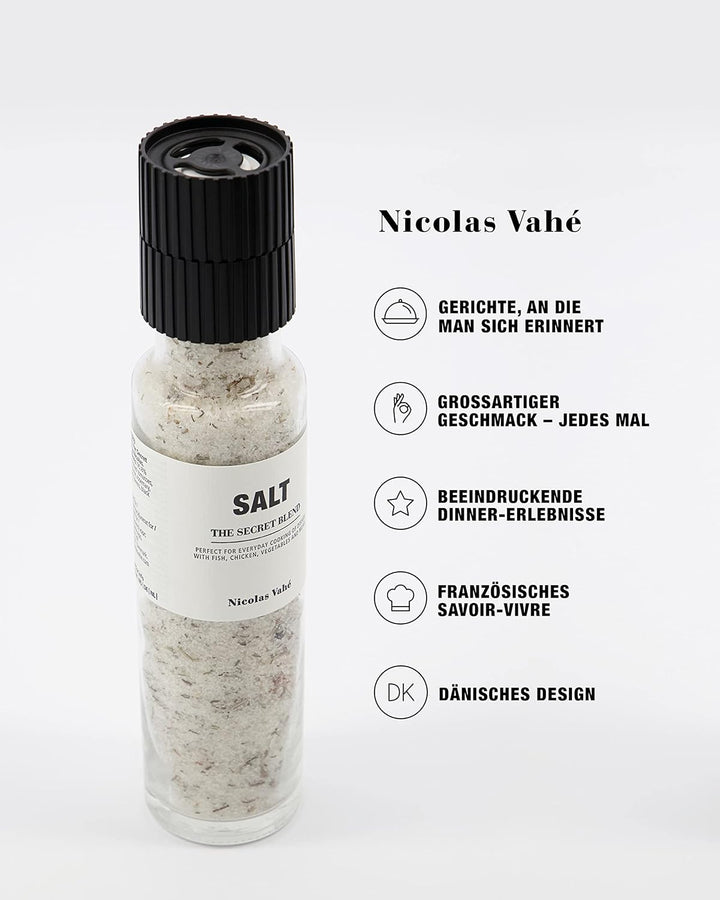 Nicolas Vahe Secret Blend Salzmischung | Kräutermühle & Pfeffermühle aus Keramik | Dänisches Design