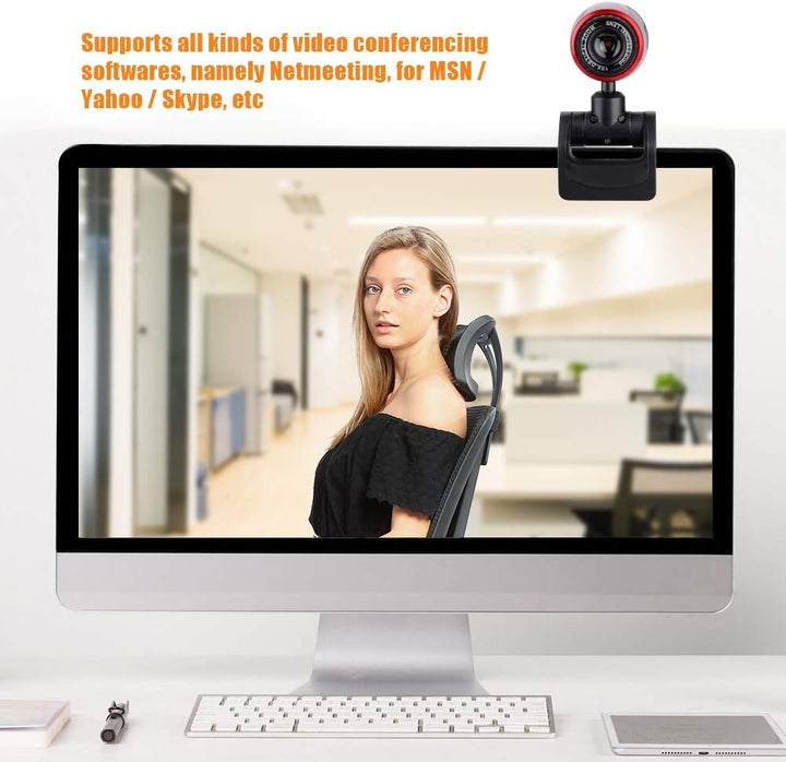 Annadue 360 ° USB 2.0 Full HD Webcam Online Arzt Termin Webkamera mit MIC 16MP HD Webcam Webkamera C