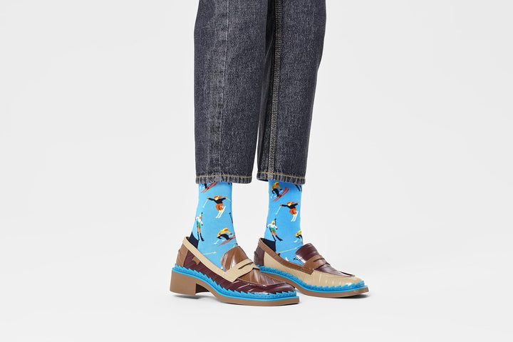 Happy Socks Weihnachtssocken – Feiertags-Baumwollsocken in lustigen Geschenkboxen – Schneemann- und