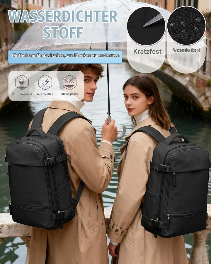 SZLX Grosser Reiserucksack Damen,Vakuum Rucksack mit Pumpe Ryanair Handgepäck 40x30x20 Herren, Wizza