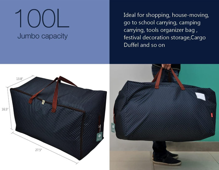 2pcs grosse Grösse Haus bewegen Lagerung Taschen für schwere Gegenstände, Kleidung, Bettwäsche, Fest
