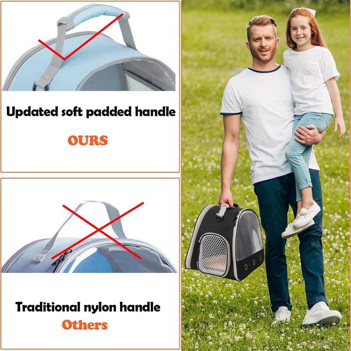 Tragetasche für Bartagamen, Eidechsen, Kleintier-Reisetasche für Igel, Ratten, Papageien, Vogel, Mee