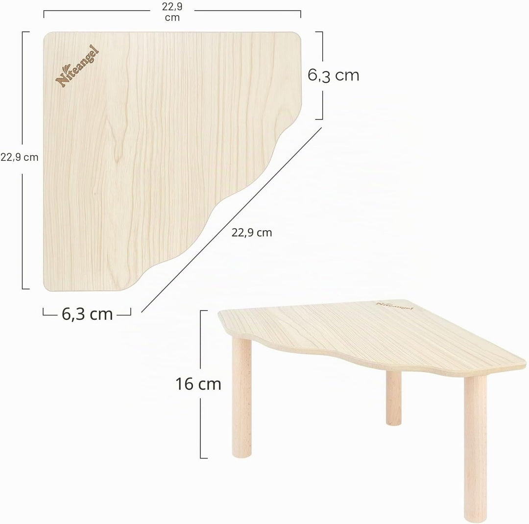 Niteangel Hamster Spielpodest aus Holz für Zwerghamster, Syrische Hamster, Gerbils, Mäuse, Degus ode