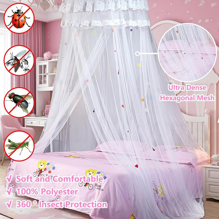 Betthimmel Mädchen Moskitonetz Bett Kinder Mosquito Netz Bett Himmel für Kinderzimmer Hängendes Mück