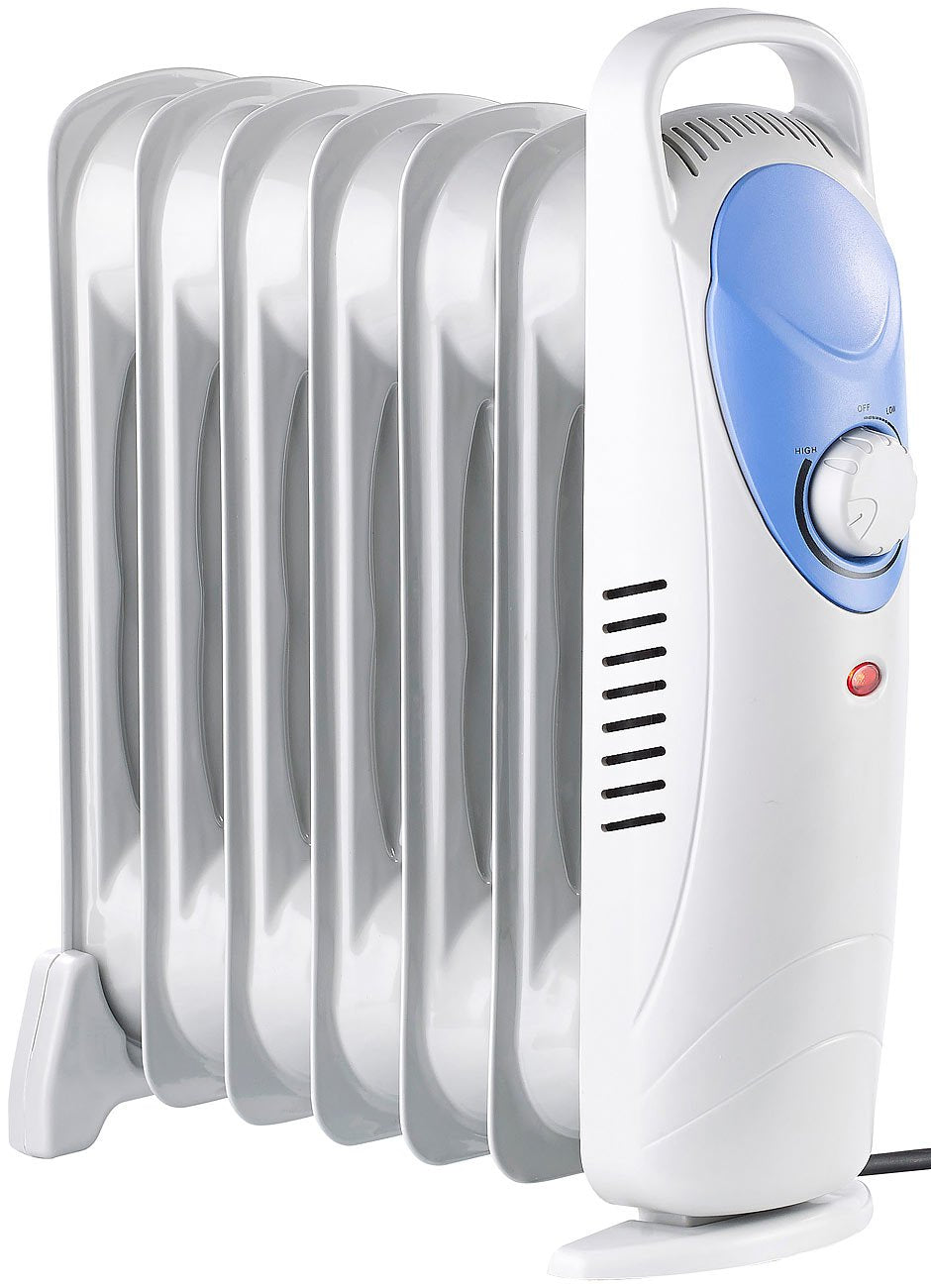 Sichler Haushaltsgeräte Ölradiator: Öl-Radiator mit 7 Rippen und Thermostat, 800 W (Ölradiator klein