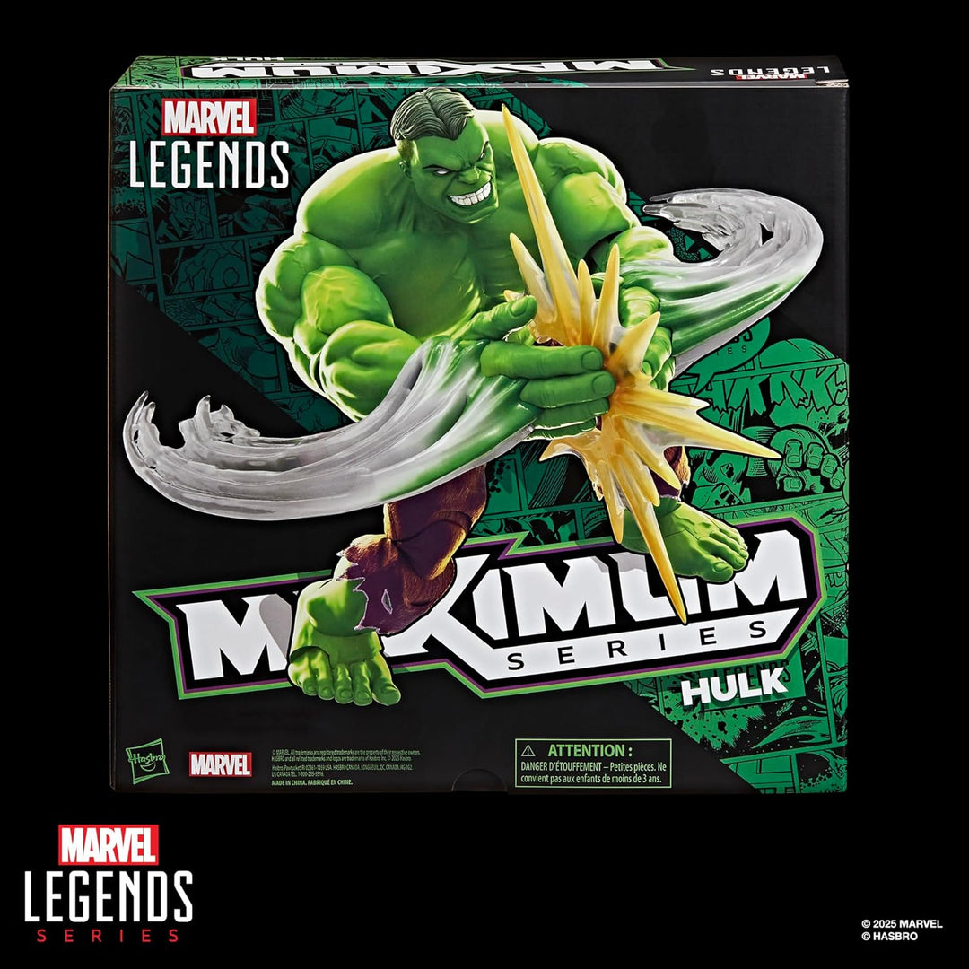 Marvel Legends Maximum Series Hulk Action-Figur, extra grosse Sammelfigur mit vielen Accessoires zum