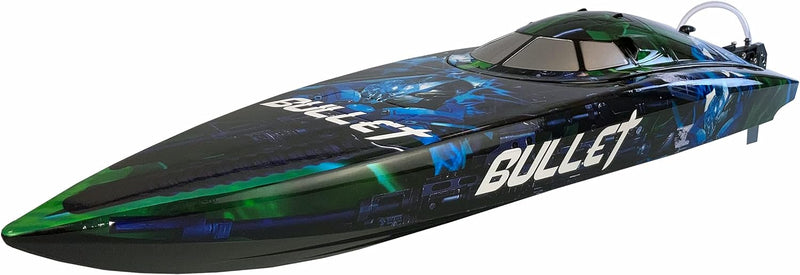 Amewi 26097 RC Speedboot Bullet V4 740mm 4s brushless ARTR, Blau,schwarz