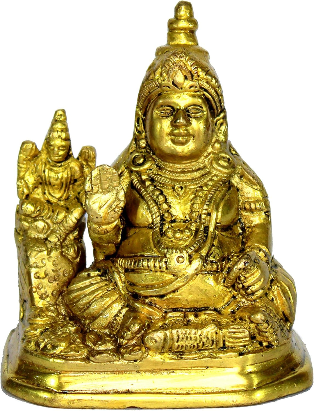 eSplanade Brass Lord Narasimha/God Narsingh with Prahlad Idol Murti Statue (Laxmi Kuber), Laxmi Kube