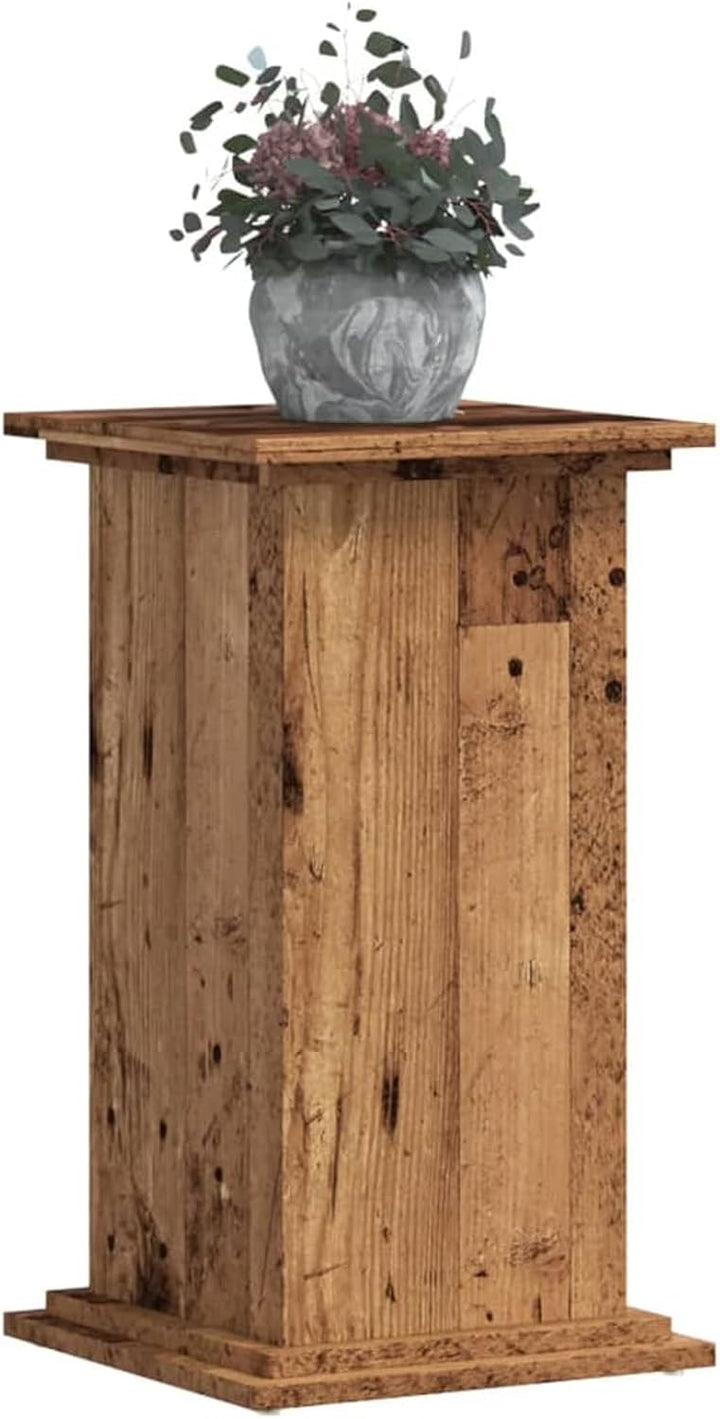 Gecheer Pflanzenständer Altholz-Optik Starkes Holzwerkstoff 33x33x60 cm für Inneneinrichtung 33 x 33