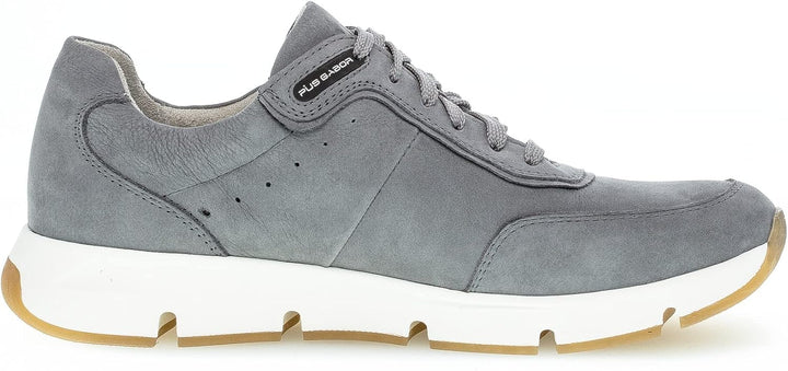 Pius Gabor Herren Sneaker,zertifiziertes Leder,Wechselfussbett,Superflex Sohle 50 EU Grau Platin, 50