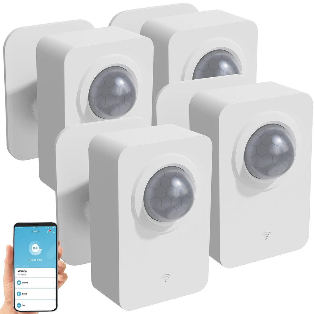 Luminea Home Control Durchgangsmelder: 4er-Set ZigBee-PIR-Bewegungsmelder, 8 m Reichweite, App (Bewe