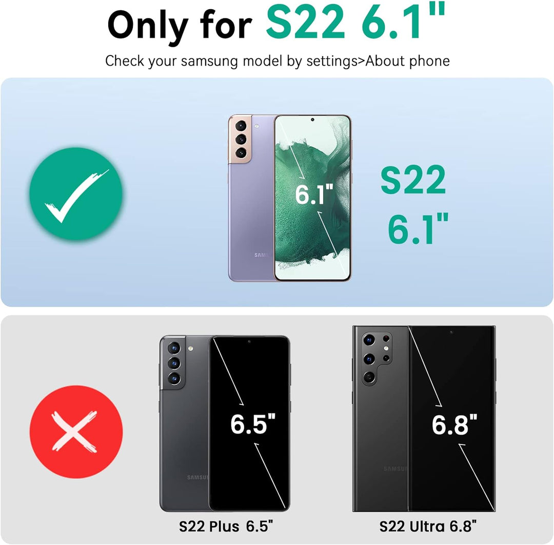 NEWDERY Akku Hülle Für Samsung Galaxy S22, Unterstützt 18W QC und Qi Kabelloses Laden, 4700 mAh Schl