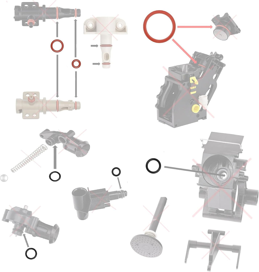 Dichtung Wartungssatz O-Ringe kompatibel mit Philips Saeco Spidem Gaggia RI SM HD EP SUP zu Brühgrup