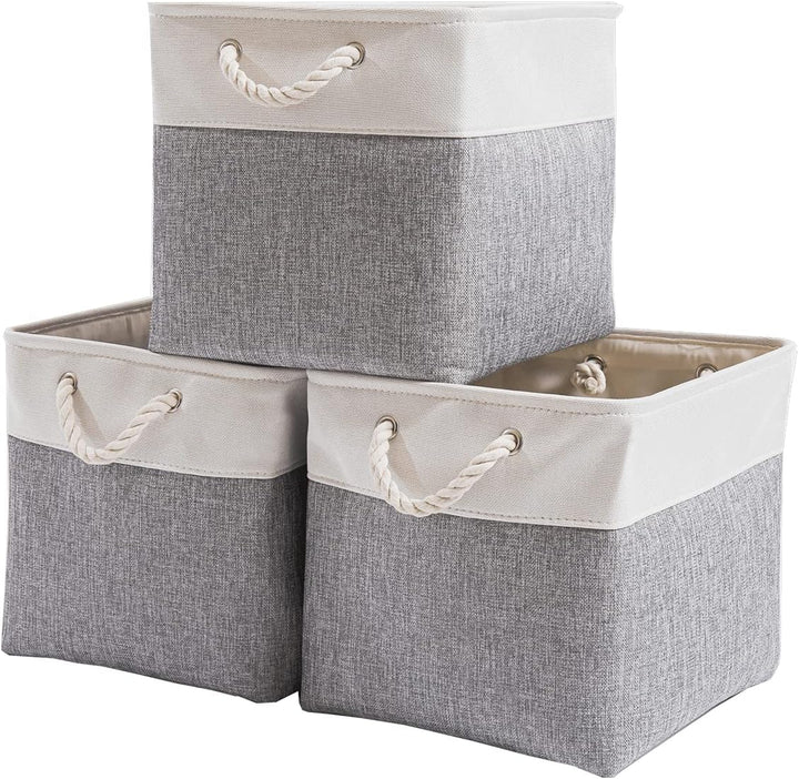 Mangata Aufbewahrungsbox Stoff,33 x 38 x 33 cm Grosser Aufbewahrungskorb, Korb Aufbewahrung für Schr