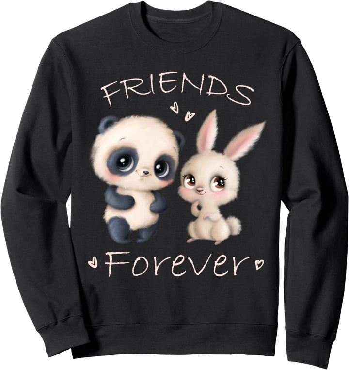 "Fiends Forever" Niedliches Panda und Hase Sweatshirt
