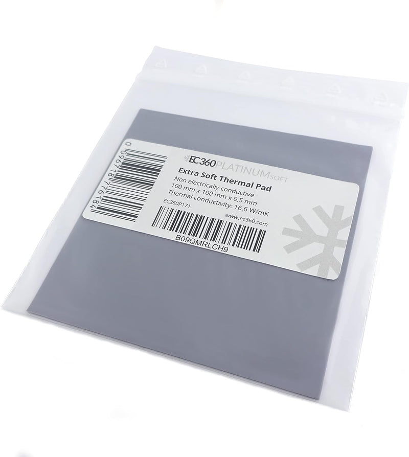 EC360® Platinum Soft 16,6W/mK Wärmeleitpad (100 x 100 x 0,5 mm, Soft), 100 x 100 x 0,5 mm, Soft