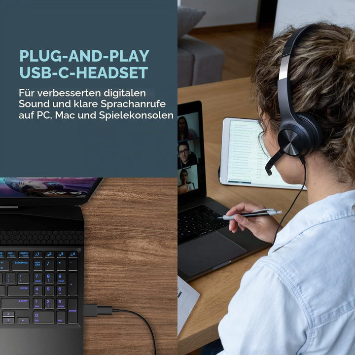 CREATIVE Chat USB On-Ear Wired Headset mit Flip-to-Mute Noise Cancelling-Mikrofon, SmartComms-Kit, I