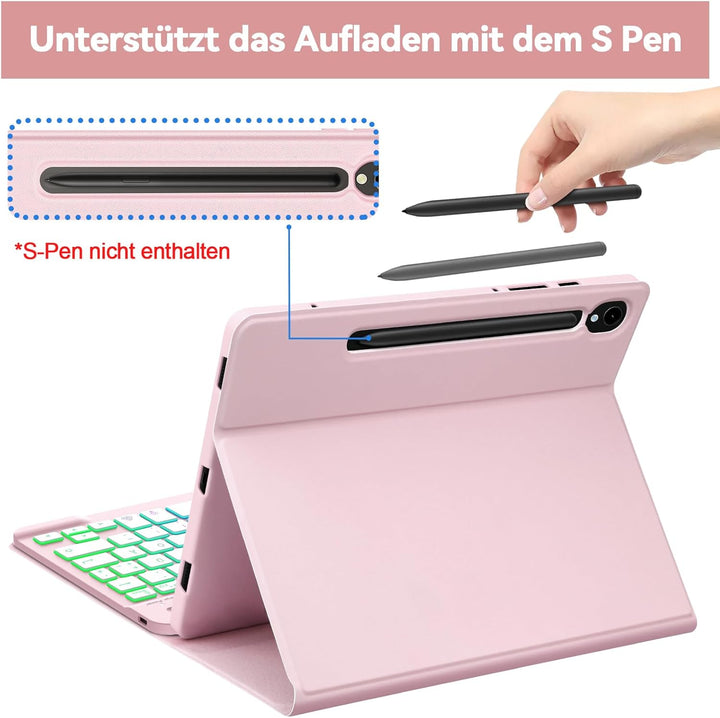 Bettdow für Samsung Galaxy Tab S10 Lite/ S10 FE 10,9" 2025 Tastatur Hülle, QWERTZ Layout Abnehmbarer