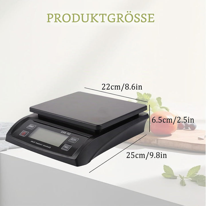 Waage küchenwaage gross Edelstahl Digitalwaage 30 kg Food Scale mit LCD Display Obstwaage Digitale K