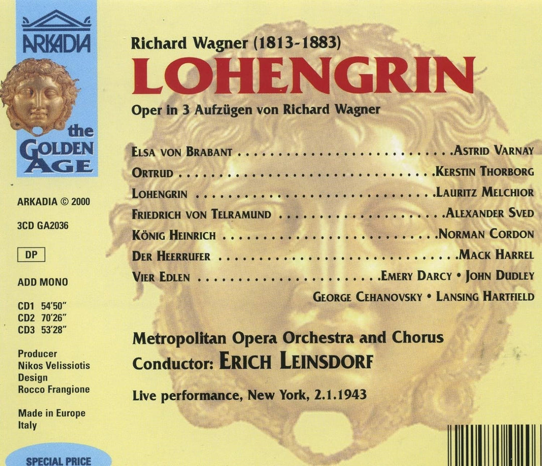 Lohengrin/Met/1943, Audio-CD