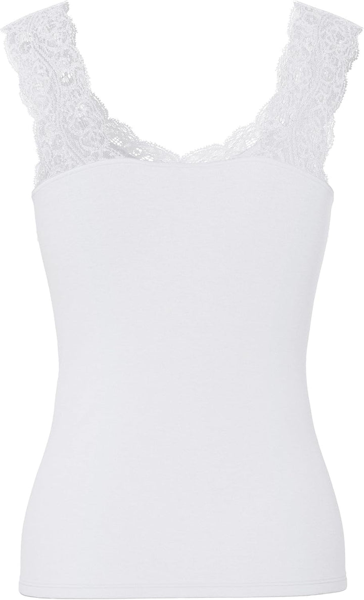PIECES Damen Pcbarbera Lace Noos Bc Top XS Bright White, XS Bright White