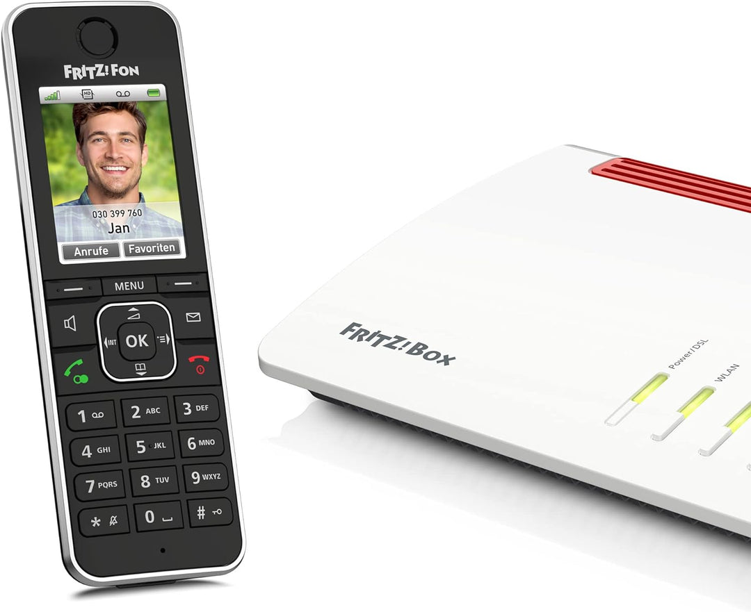 AVM FRITZ!Fon C6 Black DECT-Komforttelefon (hochwertiges Farbdisplay, HD-Telefonie, Internet-/Komfor