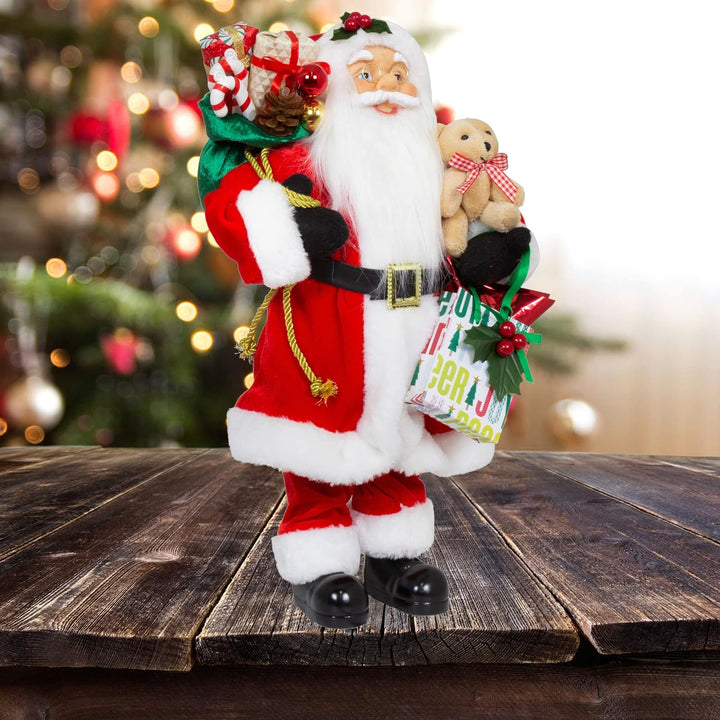 Christmas Paradise Stehender Weihnachtsmann Carl 45cm Rot Deko-Figur Santa Nikolaus, 45cm