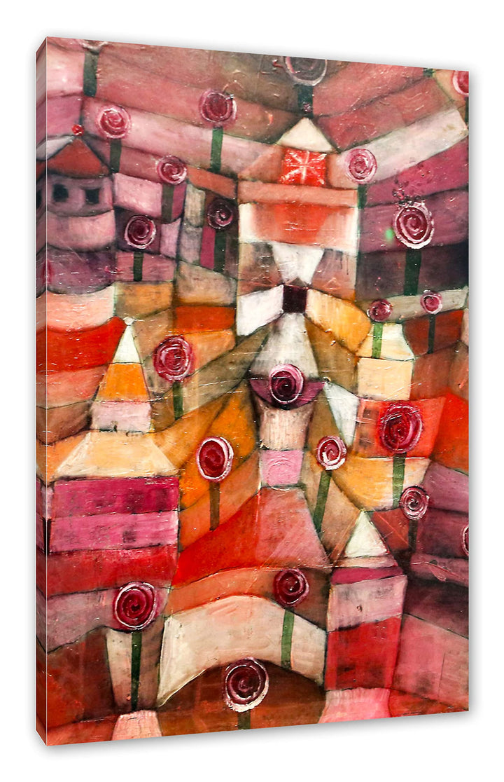 Generisch Paul Klee - Rosengarten als Leinwandbild / Grösse: 100x70 cm / Wandbild / Kunstdruck / fer