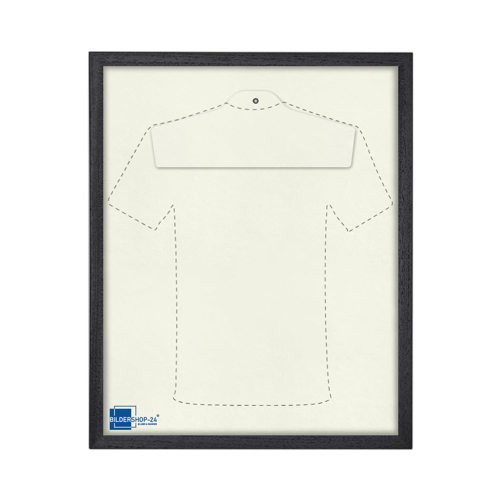 Bildershop-24 Objektrahmen Trikotrahmen VARIO inkl. Bügel und Passepartout 60x80cm Schwarz (lackiert