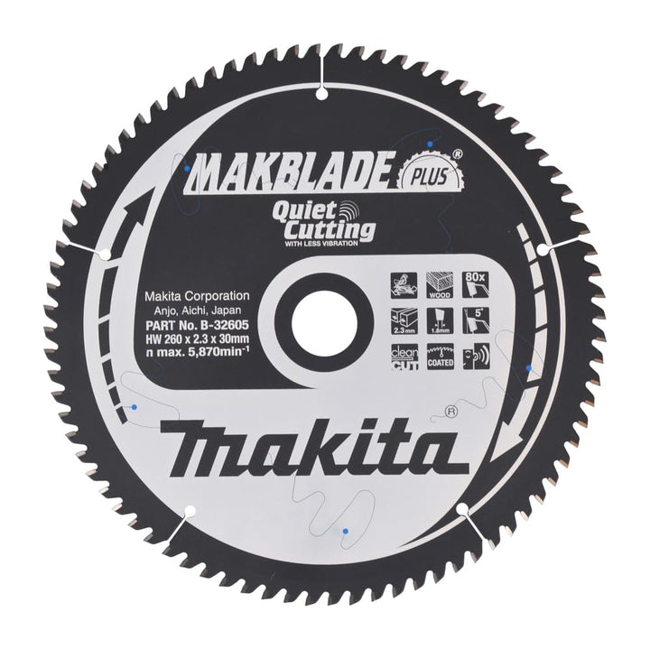 Makita Makblade+ Saegeblatt, 260 x 30 mm, 80Z, B-32605
