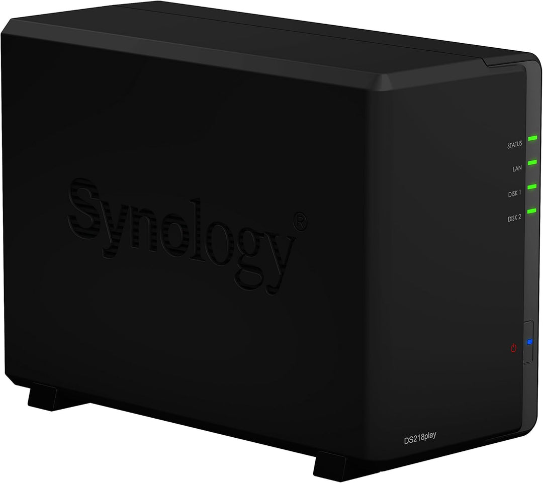 Synology DS218PLAY/16TB-RED 16TB (2x 8TB WD Rot) 2 Bay Desktop NAS-Einheit Western Digital Red Drive