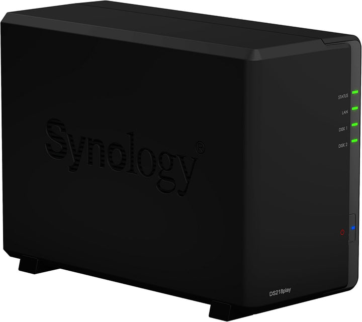 Synology DS218PLAY/16TB-RED 16TB (2x 8TB WD Rot) 2 Bay Desktop NAS-Einheit Western Digital Red Drive
