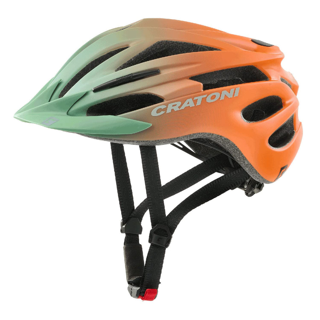 Cratoni Helmets Fahrradhelm für Kinder Pacer JR Mountainbike Jugendhelm Allroundhelm S Grün/Blau Mat