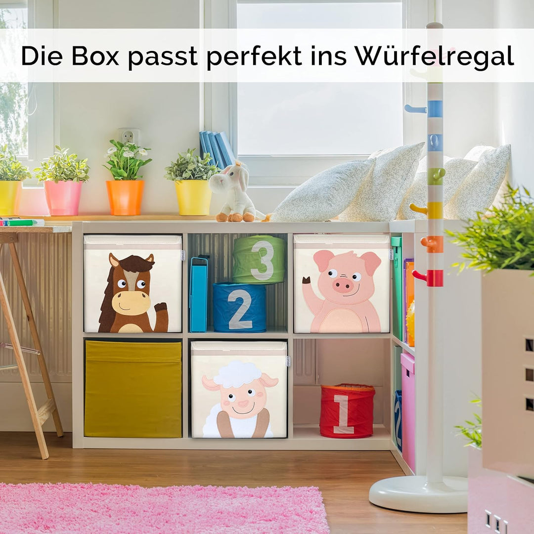 GLÜCKSWOLKE Kinder Aufbewahrungsboxen - 15 Motive I Spielzeugkiste Kinderzimmer I Spielzeug Boxen &amp;