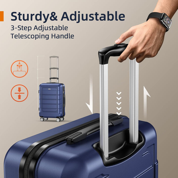 SHOWKOO Koffer Klein Hartschale Leicht Reisekoffer ABS+PC Haltbar Kabinen Trolley Handgepäck mit TSA