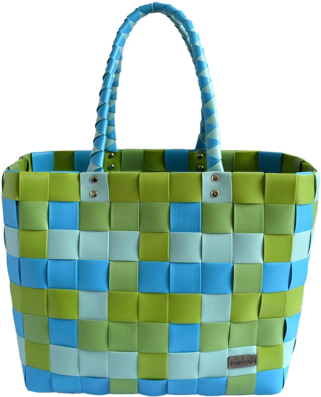 normani Einkaufskorb geflochten - wasserabweisend und robust Farbe Classic/Spring Classic / Spring E