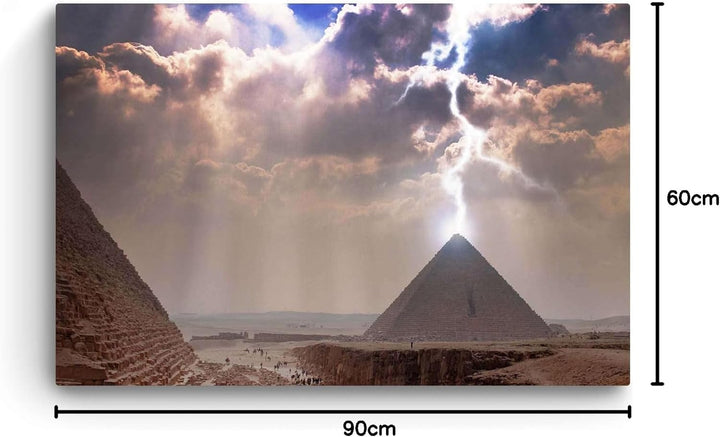 Startonight Bilder Licht an den Pyramiden, Leinwandbilder Moderne Kunst, Landschaft Wanddeko Kunstdr