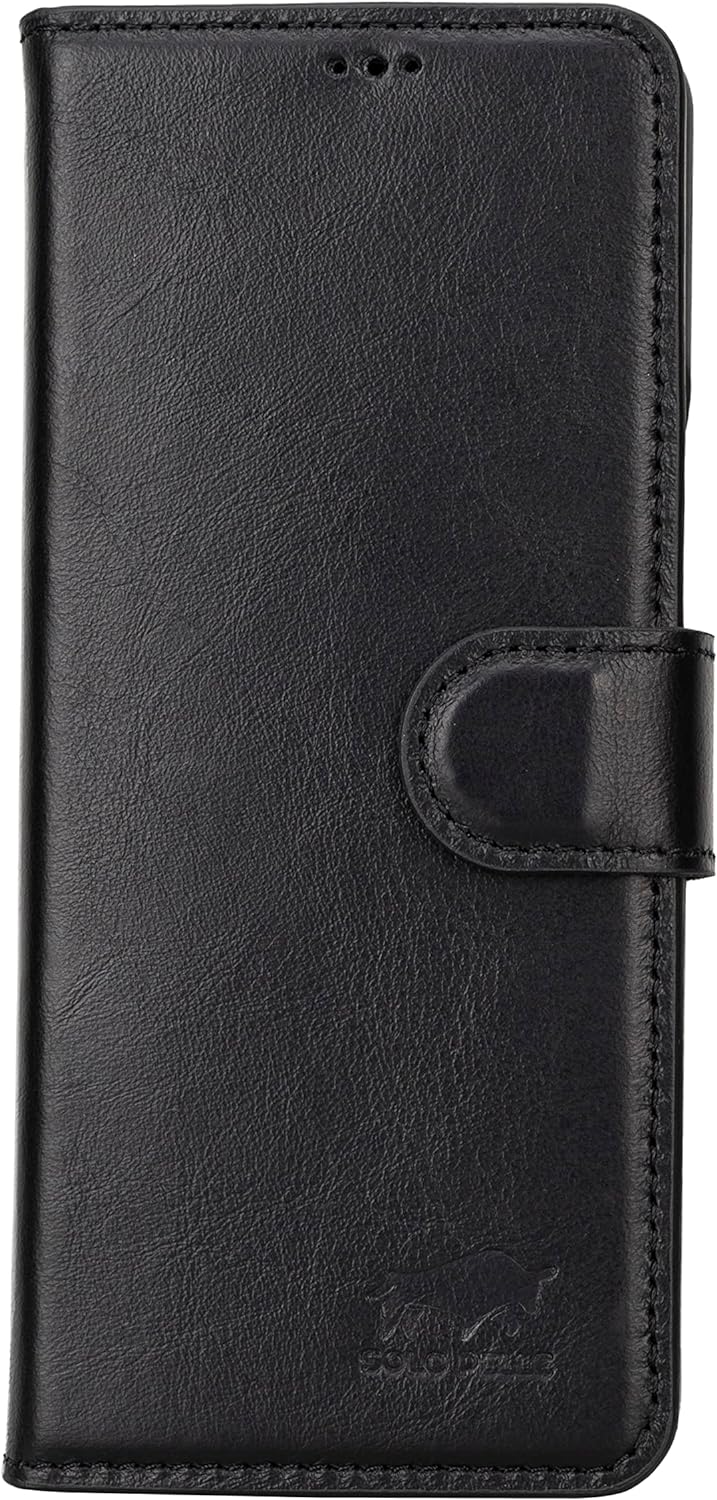 Solo Pelle Lederhülle kompatibel Samsung Galaxy Z Fold 4 5G Hülle für Galaxy Z Fold 4 stossfeste Led