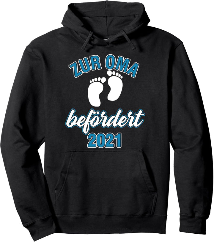 Zur Oma Befördert 2021 Grossmutter Grossmama Enkel Geschenk Pullover Hoodie