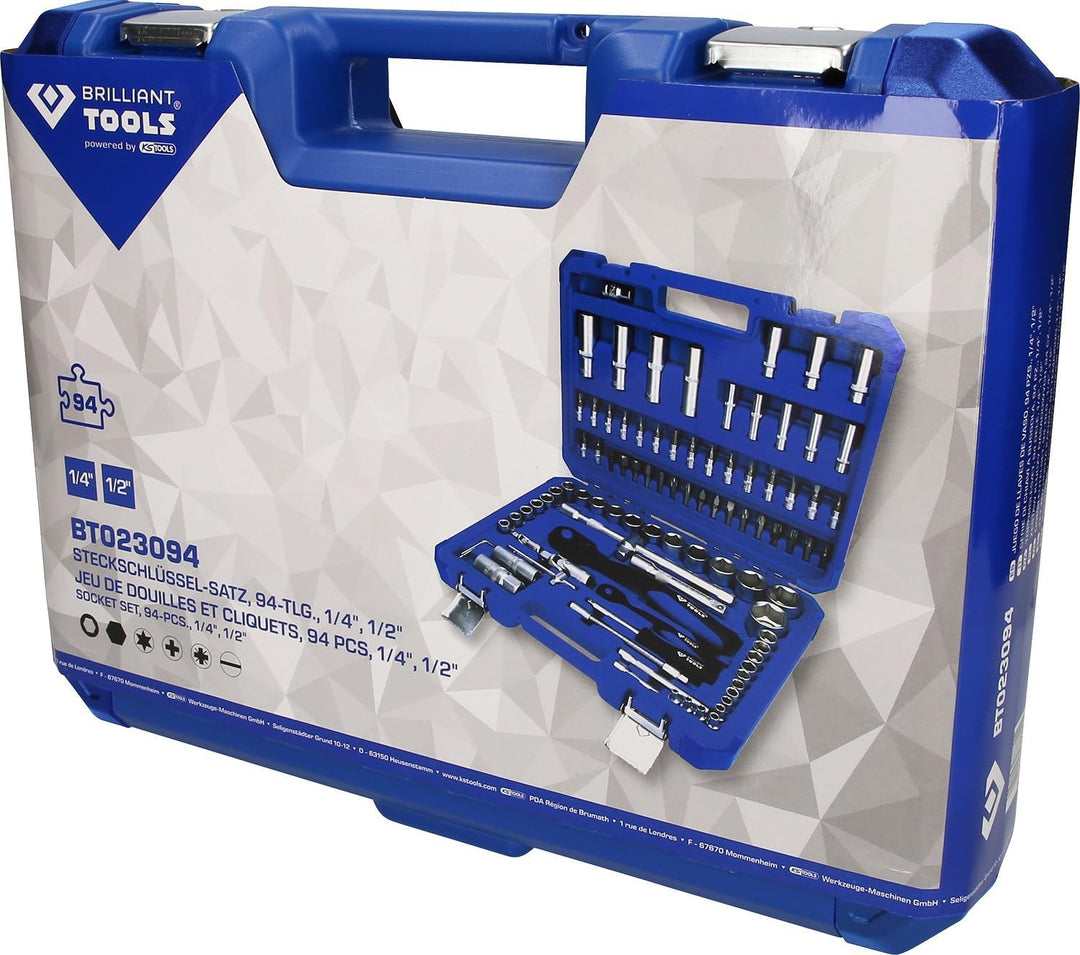 BRILLIANT TOOLS BT023094 Steckschlüssel-Satz, 94-tlg, 1/4", 1/2" [Powered by KS TOOLS] 94-tlg. 1/4"6