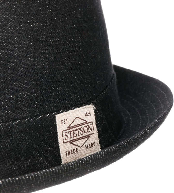 Stetson Classic Pork Pie Denim Hut Pork-Pie-Hut Stoffhut Jeanshut Baumwollhut Denimhut Damen/Herren