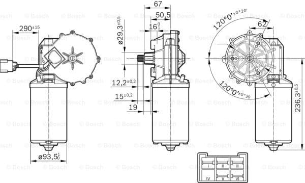 Bosch 0 986 337 451 Wischermotor